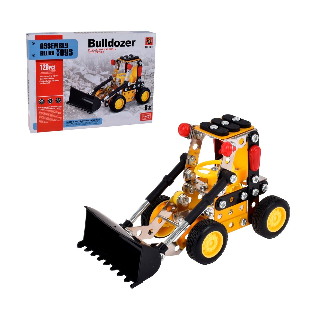 Mecano Metálico Cargador Frontal 129 Piezas